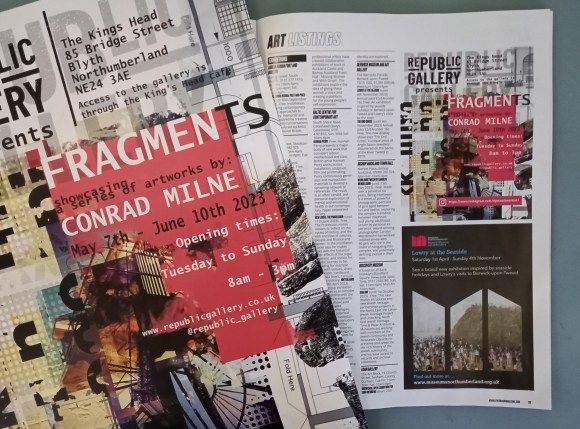 The Crack magazine. Art exhibition. Article. Review. Dystopian Artist.
North East England. Mixed Media 