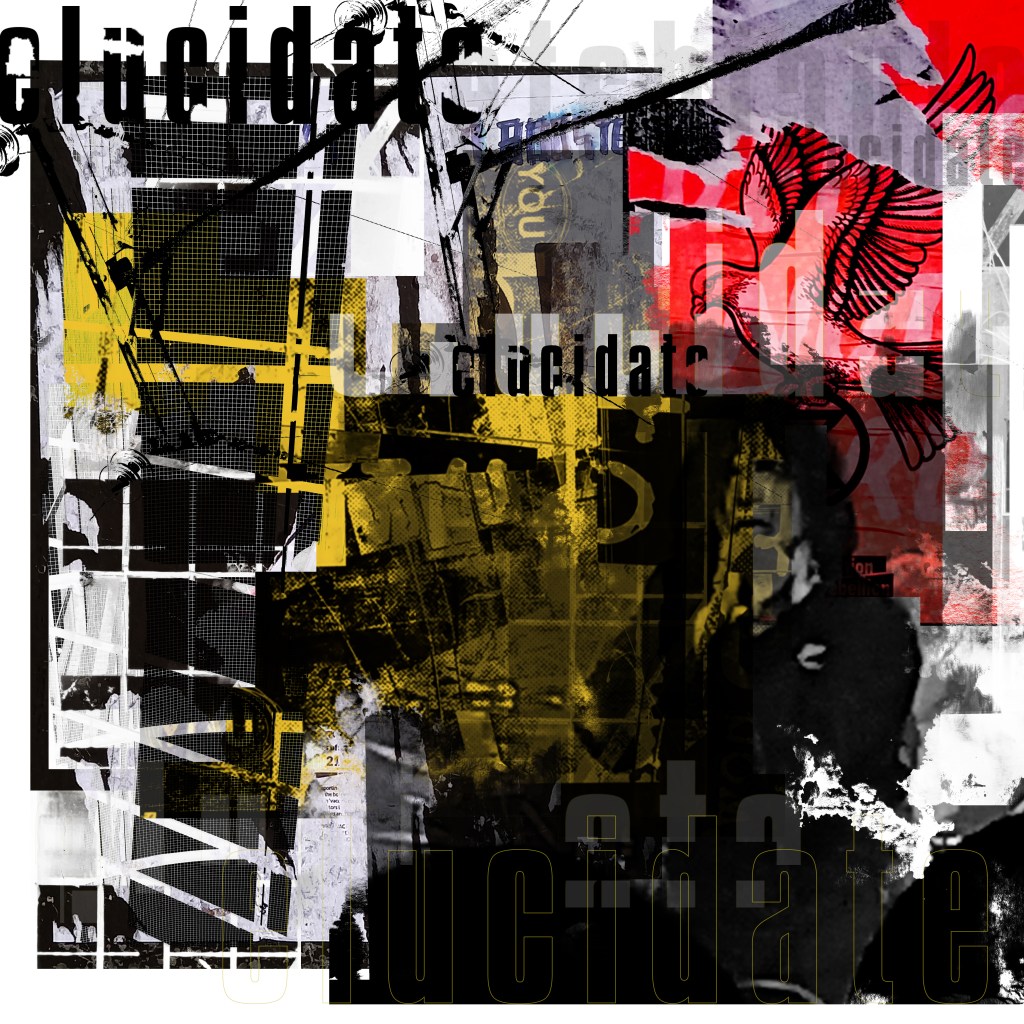Portrait - Digital composition- Mixed Media- Art on alumium - Grunge style - Typography in art- Large Scale- Commission artwork