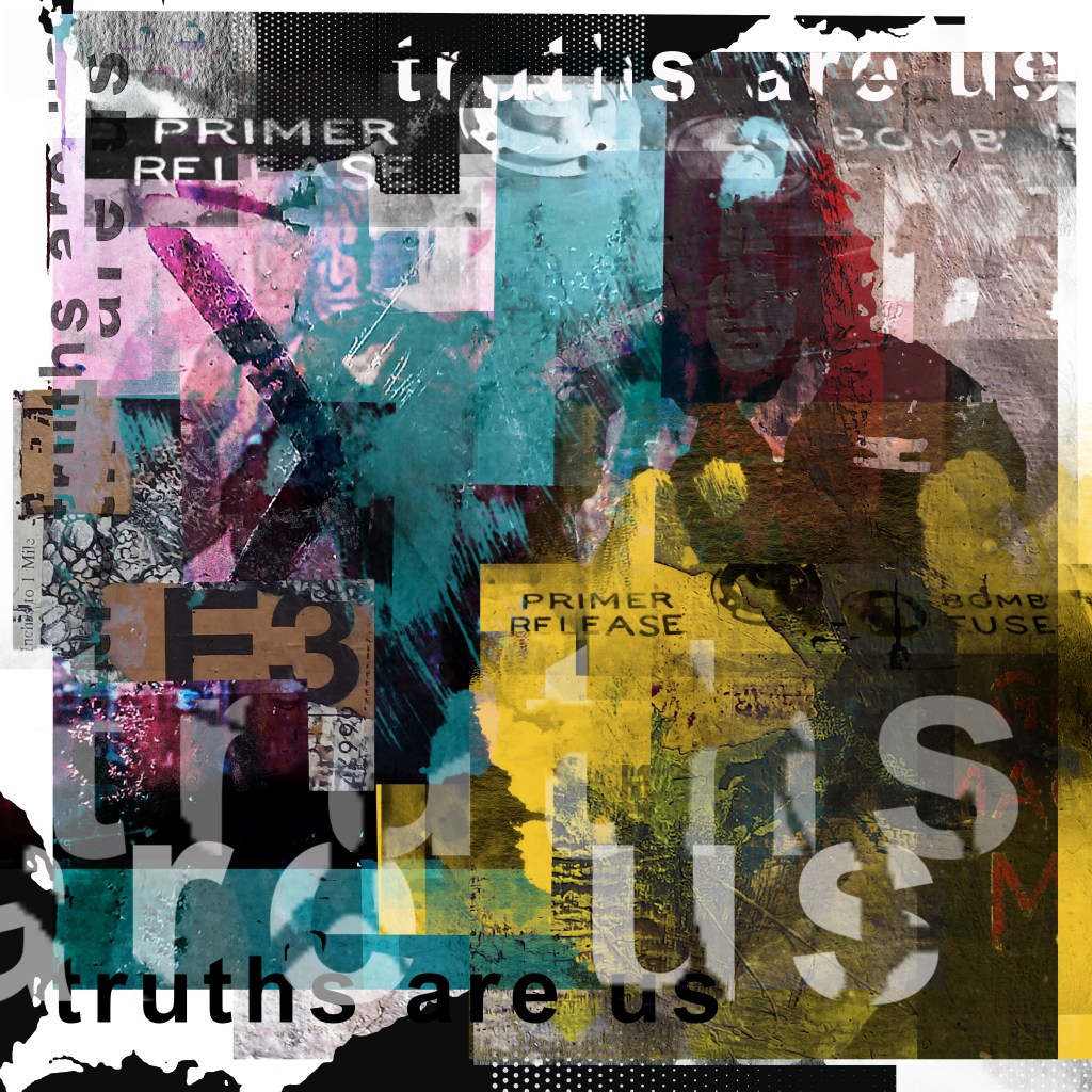 Portrait - Digital composition- Mixed Media- Art on alumium - Grunge style - Typography in art- Large Scale- Commission artwork