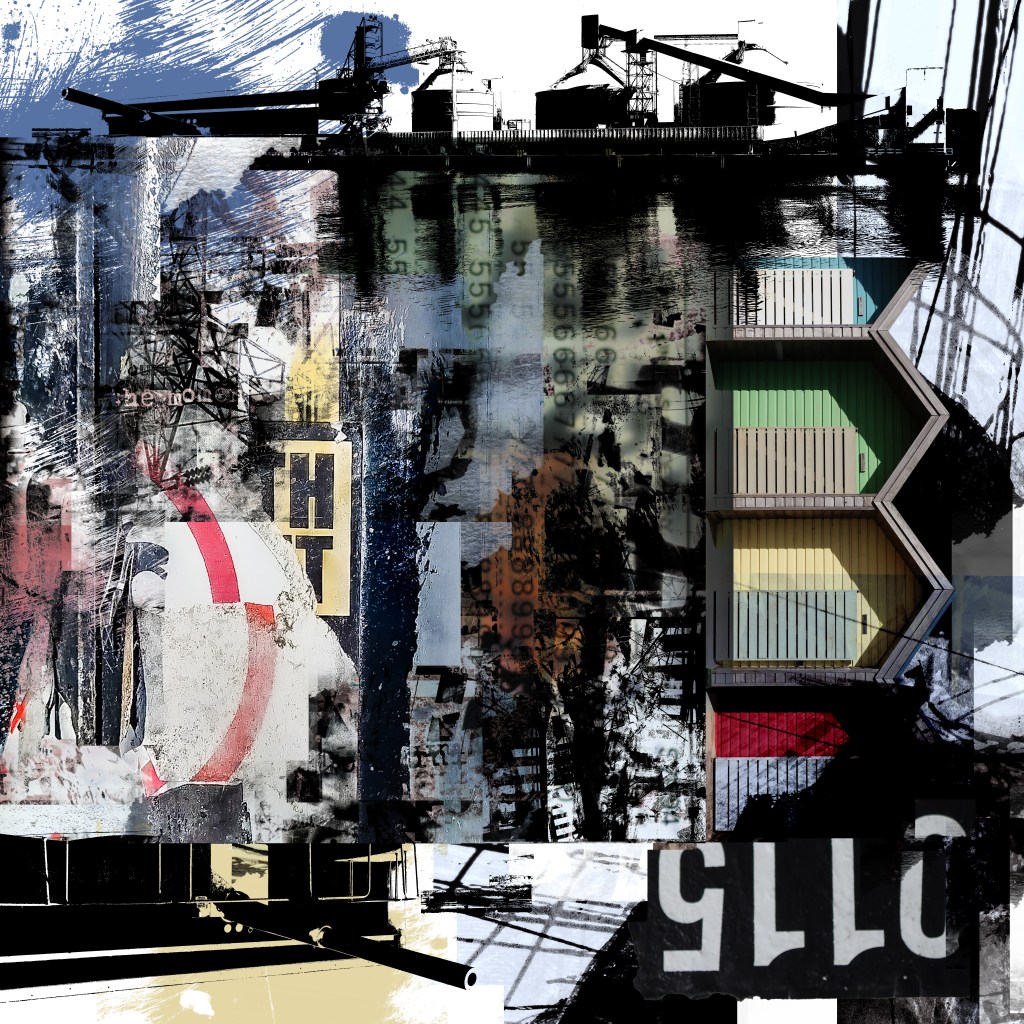 ‘Deconstructing the Construct’
   
The work is derived from personal experience, memory, encounter, and thought. The imagery that forms the inspiration for ‘Fragments’, is predominately taken from the North-East and brings together many 
disparate and contrasting elements that I encounter, often over 
prolonged periods of time. Reporting on daily experiences, putting down what I see in unique visual terms. I am fascinated with 
structures, buildings, signs, symbols, detritus and discarded elements that are the fabric of our towns and cities.  I take inspiration from the world around me, with a compulsion to do something about and with it. Everything I use is relative, and everything is acceptable. 
Multiplicity, variation, and inclusion are essential in the 
compositions.


Much of the work is built up with fragments of imagery that lose their original context, purpose, or identity, as they become absorbed into the compositions. There is a loss of pictorial definition between the photographic source and its subsequent re-worked appearance, as it is subjected to a series of stages that alters its original 
characteristics, enabling the reality of the image to flee, leaving only a crude, and faded memory. 
Multiple images are layered and positioned for their visual appeal as shapes and forms, as opposed to any obvious correlation between 
themselves.


Clues to original location, time and place become confused, as the 
imagery is conjoined, morphed, and juxtaposed, creating jarring 
narratives. As a series of works, they tell their own stories. They are a visual document of my experience. 
Text is also a crucial, integral, and recurring element in all of the work. Wording in books, song lyrics and titles, street signage, 
packaging are but a few of the sources that I use. Text forms the titles or inspires the creation of a particular work. The written word adds a wholly different dimension, as it can inform, add meaning, 
instigate, or mislead the viewer. I am interested in the appropriation of text in different visual contexts, it can be a distraction from the other elements, as we tend to rely on words for instruction, meaning and validation, but type is also beautiful in itself, with its 
variable shapes and forms that serve as a pure visual inclusion to the compositions.
