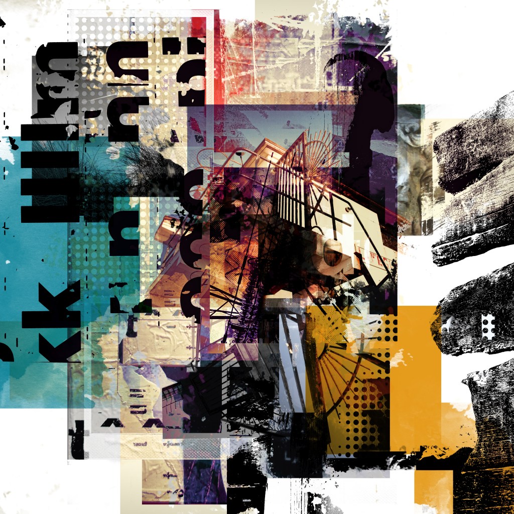 ‘Deconstructing the Construct’
   
The work is derived from personal experience, memory, encounter, and thought. The imagery that forms the inspiration for ‘Fragments’, is predominately taken from the North-East and brings together many 
disparate and contrasting elements that I encounter, often over 
prolonged periods of time. Reporting on daily experiences, putting down what I see in unique visual terms. I am fascinated with 
structures, buildings, signs, symbols, detritus and discarded elements that are the fabric of our towns and cities.  I take inspiration from the world around me, with a compulsion to do something about and with it. Everything I use is relative, and everything is acceptable. 
Multiplicity, variation, and inclusion are essential in the 
compositions.


Much of the work is built up with fragments of imagery that lose their original context, purpose, or identity, as they become absorbed into the compositions. There is a loss of pictorial definition between the photographic source and its subsequent re-worked appearance, as it is subjected to a series of stages that alters its original 
characteristics, enabling the reality of the image to flee, leaving only a crude, and faded memory. 
Multiple images are layered and positioned for their visual appeal as shapes and forms, as opposed to any obvious correlation between 
themselves.


Clues to original location, time and place become confused, as the 
imagery is conjoined, morphed, and juxtaposed, creating jarring 
narratives. As a series of works, they tell their own stories. They are a visual document of my experience. 
Text is also a crucial, integral, and recurring element in all of the work. Wording in books, song lyrics and titles, street signage, 
packaging are but a few of the sources that I use. Text forms the titles or inspires the creation of a particular work. The written word adds a wholly different dimension, as it can inform, add meaning, 
instigate, or mislead the viewer. I am interested in the appropriation of text in different visual contexts, it can be a distraction from the other elements, as we tend to rely on words for instruction, meaning and validation, but type is also beautiful in itself, with its 
variable shapes and forms that serve as a pure visual inclusion to the compositions.
