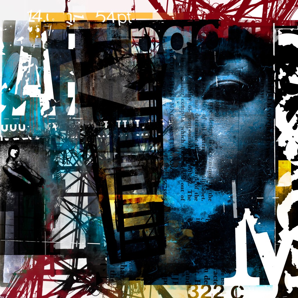 Initiated in 2022, this series delves into profound explorations of transience, the ephemeral nature of existence, the echoes of past lives, fleeting captured moments, and the pervasive influence of our heavily mediated society. Narratives are meticulously woven through the deconstruction of multiple images, metaphorically illustrating the detachment of meaning amid the constant barrage of visual stimuli. This approach underscores the challenge of discerning individual elements, disrupting the linear progression of time and the conventional confines of physical space.
The artworks within the collection often evoke a palpable sense of information overload. The deliberate layering of contrasting imagery within the compositions imparts a multidimensional quality, fostering a visual dialogue that transcends traditional boundaries and invites diverse interpretations. Additionally, the incorporation of text and symbols serves to emphasize the linguistic dimension inherent in our media-saturated culture. This nuanced interplay of visual and textual elements further enriches the narrative, encouraging viewers to navigate the intricate tapestry of meaning in the context of our complex, interconnected world.
A significant influence on this series of artworks is Guy Debord's "Society of the Spectacle," intertwining with the narrative to guide a critical exploration of consumer culture. The pervasive presence of media, as accentuated by the spectacle, prompts an examination of its consequences on our grasp of reality. Debord's discourse on alienation and isolation resonates within my art, mirroring the detachment from authentic experiences in our mediated world. The series becomes a visual commentary on the complexities and challenges inherent in our contemporary relationship with media, prompting reflections on its impact on mental health and attention spans.
However, I acknowledge the integral role of the artwork in itself within the framework of the ‘Society of the Spectacle’. Recognizing their inherent complicity, these pieces also contribute to the construction of distorted and deceptive narratives. The art itself becomes a participant in the fabrication of alternate realities, questioning the authenticity of the depicted scenes and prompting contemplation on the broader impact of visual representation within our society. I leave you with that thought!